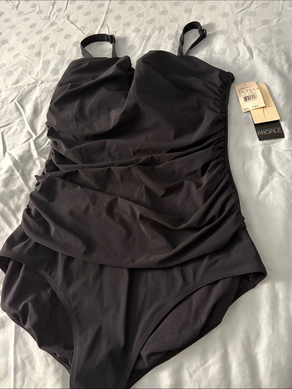 Profile By Gottex Black Ruched One-Piece Swimsuit